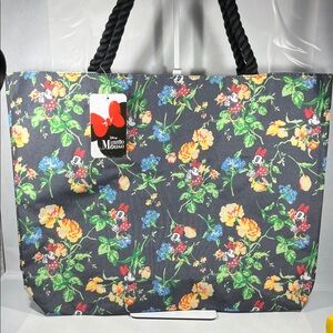 Disney Minnie Mouse Floral Tote - Black